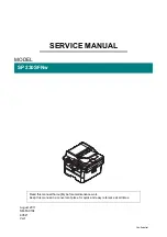 Предварительный просмотр 1 страницы Ricoh SP 230SFNw Service Manual