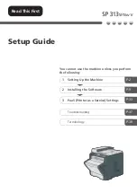 Ricoh SP 313SFNW V Setup Manual preview