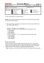 Preview for 191 page of Ricoh TH-C1 Technical Bulletin