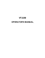 Ricoh VT2250 Operator'S Manual preview