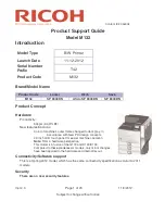 Preview for 1 page of Ricon Aficio SP 8300DN Product Support Manual