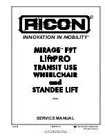 Ricon Mirage F9T Service Manual preview