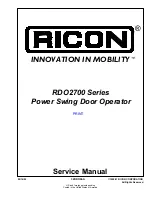 Ricon RDO2700 Series Service Manual preview