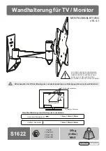 ricoo S1622 Installation Manual предпросмотр