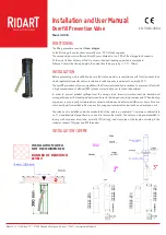 Preview for 1 page of Ridart 442B Installation And User Manual