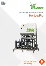 Ridder HortiJetPro Installation And User Manual preview