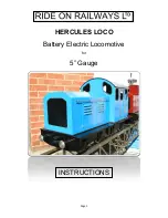 Ride on Railways Hercules Loco Instructions Manual preview