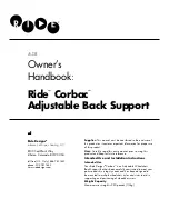 Ride Corbac Owner'S Handbook Manual preview