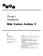 Ride Custom Cushion 2 Owner'S Handbook Manual preview