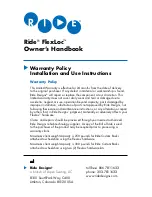 Preview for 1 page of Ride FlexLoc FL-MS Owner'S Handbook Manual