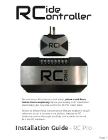 RideController RC Pro Installation Manual preview