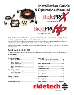 Ridetech RidePRO-HP Installation Manual & Operation Manual preview