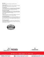 Предварительный просмотр 19 страницы RIDGID 0095691360236 Manual