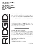 Preview for 36 page of RIDGID 019670003 Operator'S Manual