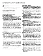 Предварительный просмотр 2 страницы RIDGID 019670004701 Operator'S Manual