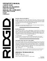 Preview for 36 page of RIDGID 019670004701 Operator'S Manual