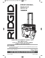 Preview for 1 page of RIDGID 1000RV0 Owner'S Manual