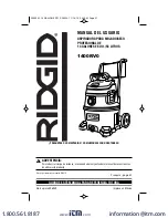 Preview for 21 page of RIDGID 1400RV0 Owner'S Manual