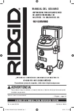 RIDGID 1610RVM0 Owner'S Manual предпросмотр