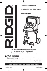 Предварительный просмотр 21 страницы RIDGID 1610RVM0 Owner'S Manual