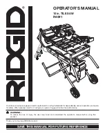 Preview for 1 page of RIDGID 205298453 Operator'S Manual