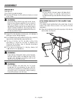 Предварительный просмотр 12 страницы RIDGID 205298453 Operator'S Manual