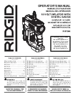 Предварительный просмотр 1 страницы RIDGID 313257505 Operator'S Manual