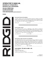 Предварительный просмотр 36 страницы RIDGID 313582516 Operator'S Manual