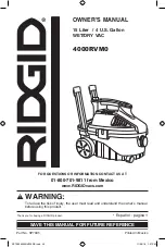 Предварительный просмотр 13 страницы RIDGID 4000RVM0 Owner'S Manual