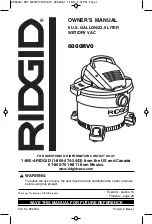 RIDGID 6000RV Owner'S Manual предпросмотр