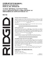 Preview for 28 page of RIDGID 648846074337 Operator'S Manual