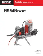 RIDGID 918 Roll Groover Manual предпросмотр