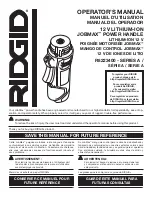 Предварительный просмотр 1 страницы RIDGID A JOBMAX R8223400 Operator'S Manual