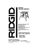 RIDGID AC9910 Owner'S Manual preview