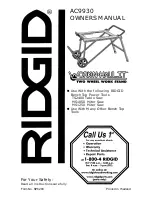 RIDGID AC9930 Owner'S Manual preview