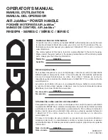 Preview for 32 page of RIDGID AIR JobMax C Series Operator'S Manual