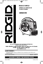 Preview for 25 page of RIDGID AM22650 Owner'S Manual