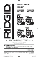 RIDGID AM22860 Owner'S Manual предпросмотр