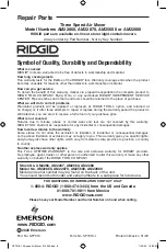 Предварительный просмотр 8 страницы RIDGID AM22860 Owner'S Manual