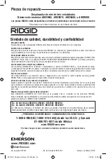 Предварительный просмотр 16 страницы RIDGID AM22860 Owner'S Manual