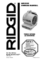 RIDGID AM2500 Owner'S Manual preview