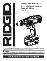 RIDGID AUTOSHIFT R86014 Operator'S Manual предпросмотр