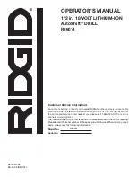 Preview for 16 page of RIDGID AUTOSHIFT R86014 Operator'S Manual