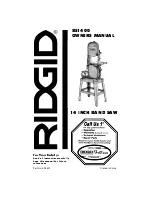 Предварительный просмотр 1 страницы RIDGID BS1400 Owner'S Manual