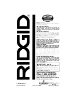 Предварительный просмотр 42 страницы RIDGID BS1400 Owner'S Manual