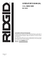 Предварительный просмотр 36 страницы RIDGID BS14002 Operator'S Manual