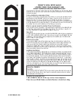 Предварительный просмотр 15 страницы RIDGID DMG9015 Operator'S Manual