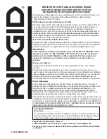 Предварительный просмотр 44 страницы RIDGID DMG9015 Operator'S Manual