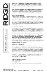 Preview for 24 page of RIDGID GP90150A Operator'S Manual