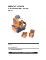 Preview for 1 page of RIDGID GRL9202 Operator'S Manual